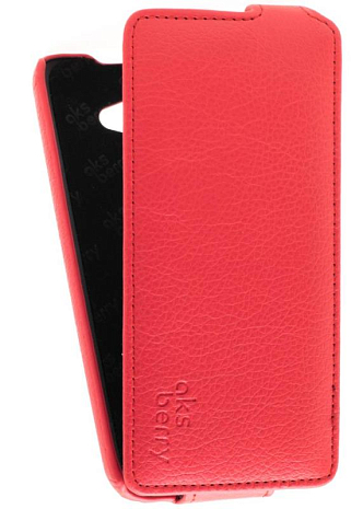 Кожаный чехол для Asus Zenfone 2 ZE500CL Aksberry Protective Flip Case (Красный)