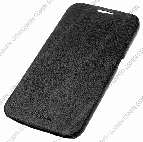 Кожаный чехол для Samsung Galaxy Mega 6.3 (i9200) Armor Case - Book Type (Черный)