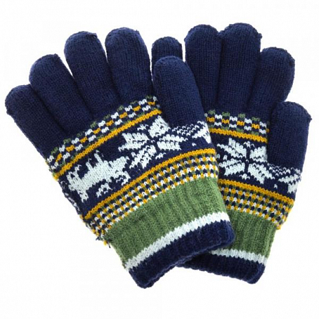 Детские зимние перчатки YL 5-10 лет (Синий)