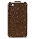    Apple iPhone 4/4S Melkco Leather Case - Jacka Type (Ostrich Print pattern - Brown)