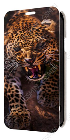 Кожаный чехол для Samsung Galaxy S5 Armor Case - Book Type (Белый) (Дизайн 147)