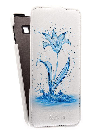Кожаный чехол для Samsung Galaxy A8 Armor Case "Full" (Белый) (Дизайн 8/8)