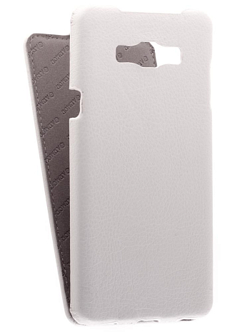 Кожаный чехол для Samsung Galaxy A7 Armor Case "Full" (Белый) (Дизайн 152)