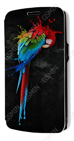 Кожаный чехол для Samsung Galaxy Grand 2 (G7102) Armor Case - Book Type (Белый) (Дизайн 152)