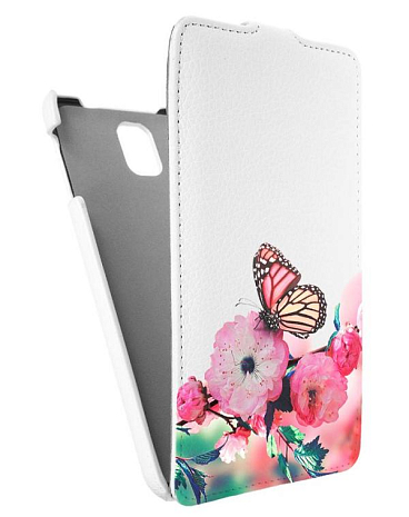 Кожаный чехол для Samsung Galaxy Note 3 (N9005) Armor Case "Full" (Белый) (Дизайн 7/7)