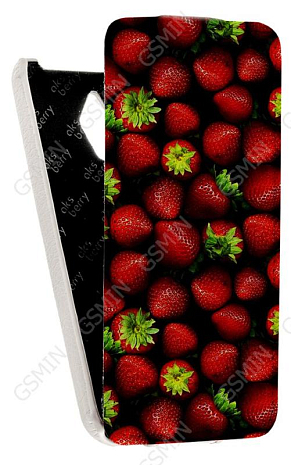 Кожаный чехол для ASUS ZenFone Go ZC500TG Aksberry Protective Flip Case (Белый) (Дизайн 141)