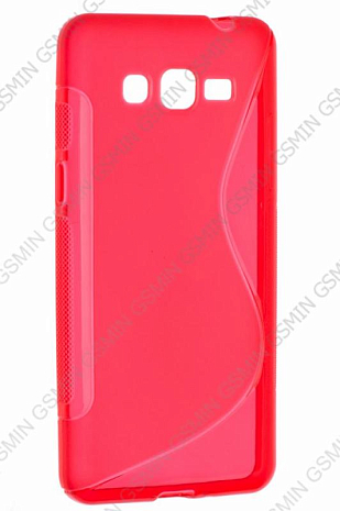 Чехол силиконовый для Samsung Galaxy Grand Prime G530H S-Line TPU (Красный)