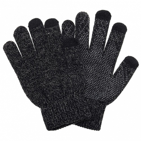 Перчатки Touch Glove для сенсорных (емкостных) экранов (Черно-серый)
