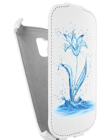 Кожаный чехол для Samsung Galaxy S3 Mini (i8190) Armor Case (Белый) (Дизайн 8/8)