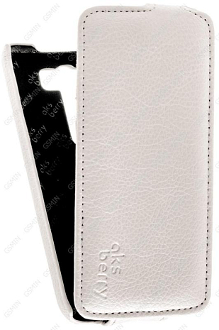 Кожаный чехол для Asus Zenfone 2 Laser ZE500KL Aksberry Protective Flip Case (Белый)