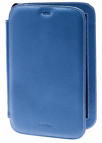    Samsung Galaxy Note 8.0 / N5100 Melkco Premium Leather Case - Kios Type with 3 - Angle Stand (Dark Blue LC) Ver.2