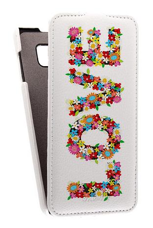 Кожаный чехол для Samsung Galaxy Note 5 Armor Case "Full" (Белый) (Дизайн 14/14)