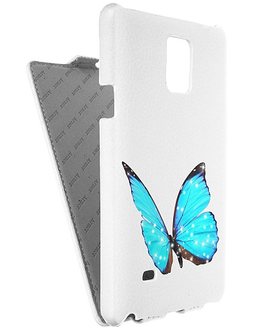 Кожаный чехол для Samsung Galaxy Note 4 (octa core) Armor Case "Full" (Белый) (Дизайн 4/4)