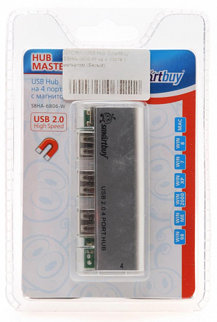 USB Hub Smartbuy SBHA-6806-W  4    ()