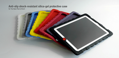 Чехол силиконовый для iPad 2/3 и iPad 4 Hoco Silica-Gel Case (Голубой)