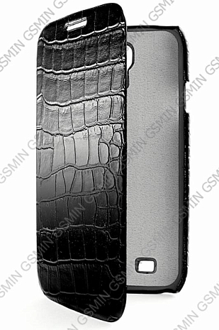 Кожаный чехол для Samsung Galaxy S4 (i9500) Armor Case - Book Type (Crocodile Black)