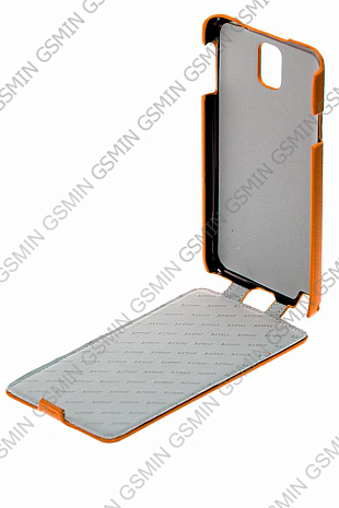 Кожаный чехол для Samsung Galaxy Note 3 (N9005) Armor Case "Full" (Оранжевый)