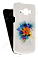 Кожаный чехол для Samsung Galaxy J1 (J100H) Aksberry Protective Flip Case (Белый) (Дизайн 6/6)
