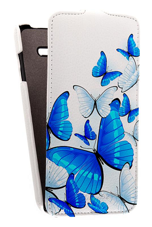 Кожаный чехол для Samsung Galaxy J7 Armor Case "Full" (Белый) (Дизайн 11/11)