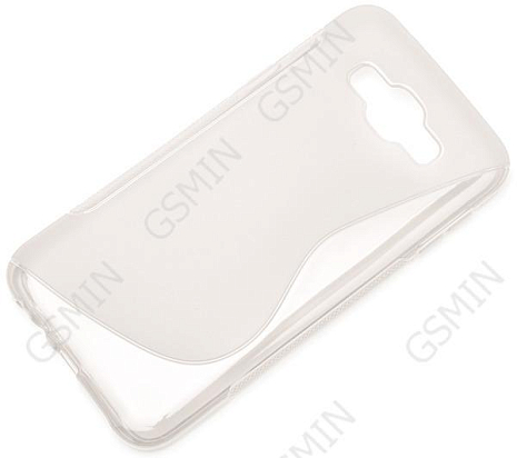 Чехол силиконовый для Samsung Galaxy E7 SM-E700F S-Line TPU (Прозрачно-Матовый)