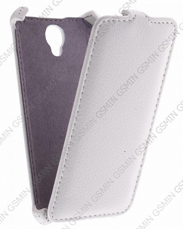 Кожаный чехол для Alcatel One Touch Idol 2 Mini 6016 Armor Case (Белый)