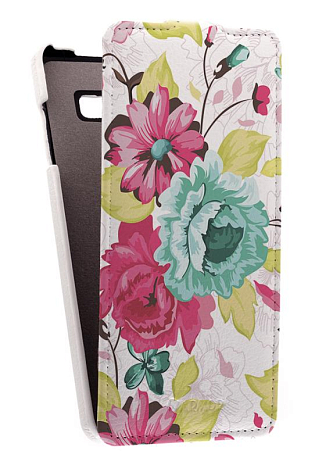 Кожаный чехол для Samsung Galaxy A7 Armor Case "Full" (Белый) (Дизайн 5/5)