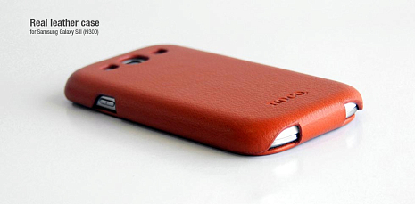 Кожаный чехол для Samsung Galaxy S3 (i9300) Hoco Leather Case (Оранжевый)