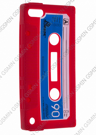 Чехол силиконовый для iPod Touch 5 Кассета (Красный)