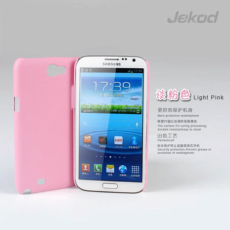 Чехол-накладка для Samsung Galaxy Note 2 (N7100) Jekod Leather Shield Case (Розовый)