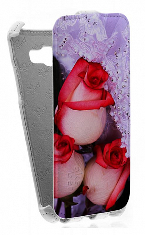 Кожаный чехол для Samsung Galaxy A5 (2017) Aksberry Protective Flip Case (Белый) (Дизайн 104)