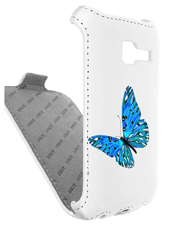 Кожаный чехол для Samsung S6102 Galaxy Y Duos Armor Case (Белый) (Дизайн 11/11)