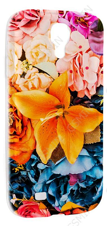 Чехол силиконовый для Samsung Galaxy S4 (i9500) TPU (Прозрачный) (Дизайн 9)