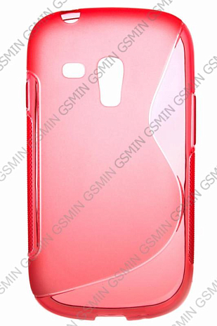 Чехол силиконовый для Samsung Galaxy S3 Mini (i8190) S-Line TPU (Красный)