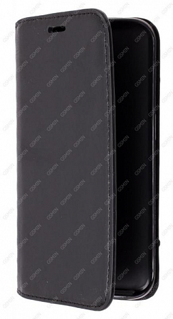 Кожаный чехол для Samsung Galaxy S6 Edge G925F на магните (Черный)