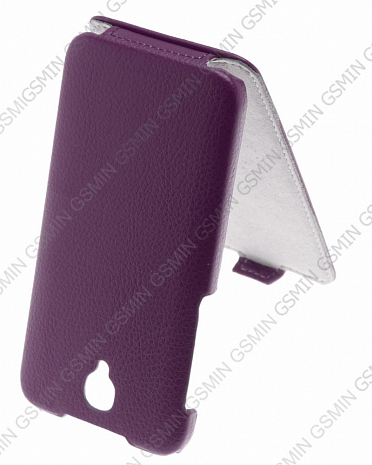 Кожаный чехол для Alcatel One Touch Idol 2 6037 Art Case (Фиолетовый)