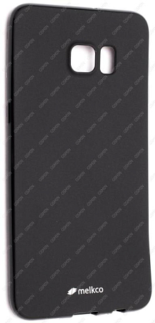 Чехол силиконовый для Samsung Galaxy S6 Edge + G928T Melkco Poly Jacket TPU (Черный Матовый)