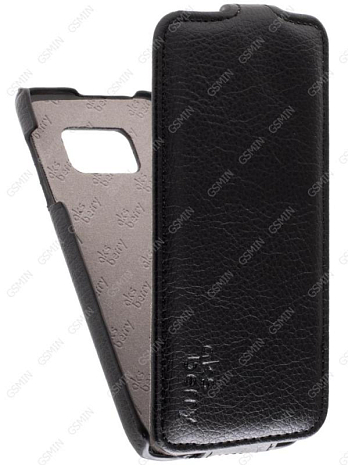 Кожаный чехол для Samsung Galaxy S7 Aksberry Protective Flip Case (Черный)