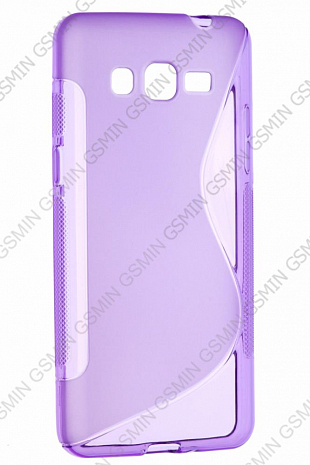 Чехол силиконовый для Samsung Galaxy Grand Prime G530H S-Line TPU (Фиолетовый)