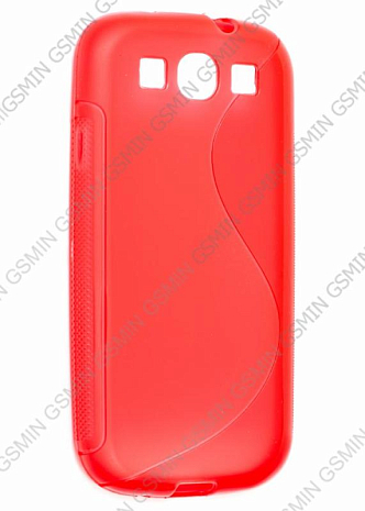 Чехол силиконовый для Samsung Galaxy S3 (i9300) S-Line TPU (Красный)