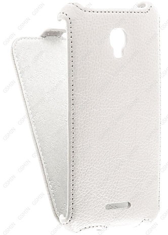 Кожаный чехол для Alcatel One Touch POP STAR 5022D Aksberry Protective Flip Case (Белый)