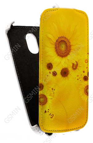 Кожаный чехол для Samsung Galaxy Nexus (i9250) Redberry Stylish Leather Case (Белый) (Дизайн 162)
