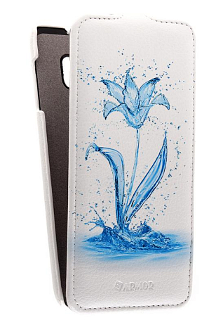 Кожаный чехол для Samsung Galaxy S6 Edge + G928T Armor Case "Full" (Белый) (Дизайн 8/8)