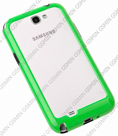 Бампер для Samsung Galaxy Note 2 (N7100) Ultra Slim (Зеленый)