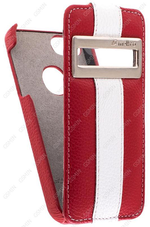    Apple iPhone 5/5S/SE Melkco Premium Leather Case - Jacka ID Type Limited Edition (Red/White LC)